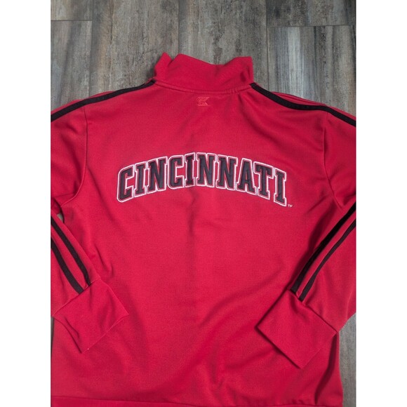 Coloseum Cincinnati Bearcats Track Jacket Full Zip Men's Medium Embroidered Red - Picture 8 of 8